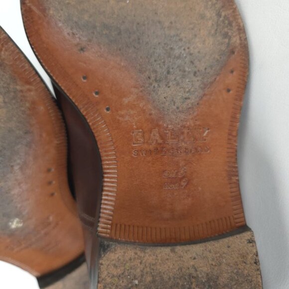 BALLY SWITZERLAND??Made HONSER/112 LEATHER Oxford Shoes 195509 D3NAPC Size 9D‎